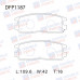 Колодки тормозные дисковые задние Double Force DFP1187