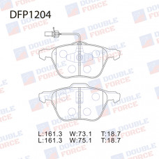 Колодки тормозные дисковые передние Double Force DFP1204
