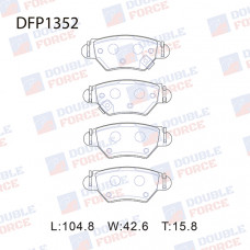 Колодки тормозные дисковые задние Double Force DFP1352