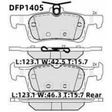 Колодки тормозные дисковые задние Double Force DFP1405