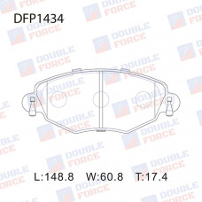 Колодки тормозные дисковые передние Double Force DFP1434