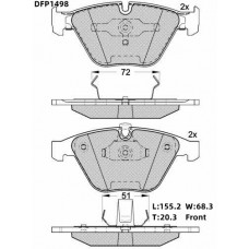 Колодки тормозные дисковые передние Double Force DFP1498