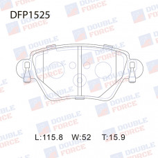 Колодки тормозные дисковые задние Double Force DFP1525
