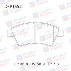 Колодки тормозные дисковые передние Double Force DFP1552