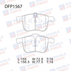 Колодки тормозные дисковые передние Double Force DFP1567
