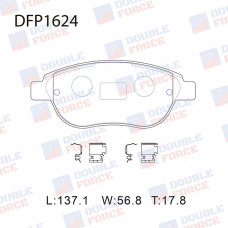 Колодки тормозные дисковые передние Double Force DFP1624