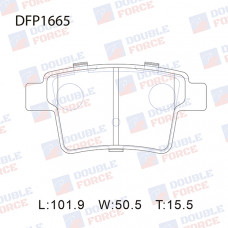 Колодки тормозные дисковые задние Double Force DFP1665