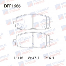 Колодки тормозные дисковые передние Double Force DFP1666