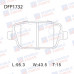 Колодки тормозные дисковые задние Double Force DFP1732