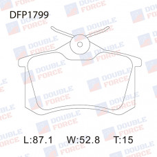 Колодки тормозные дисковые задние Double Force DFP1799