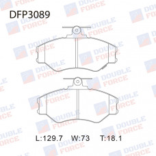 Колодки тормозные дисковые передние Double Force DFP3089 Колодки тормозные дисковые передние Double Force DFP3089