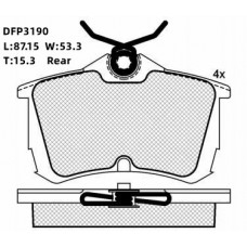 Колодки тормозные дисковые задние Double Force DFP3190