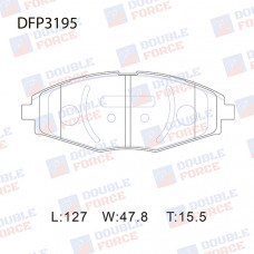 Колодки тормозные дисковые передние Double Force DFP3195 Колодки тормозные дисковые передние Double Force DFP3195