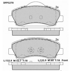 Колодки тормозные дисковые передние Double Force DFP3270 Колодки тормозные дисковые передние Double Force DFP3270