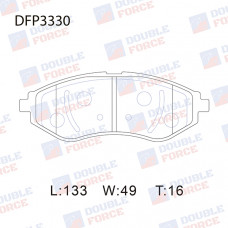 Колодки тормозные дисковые передние Double Force DFP3330 Колодки тормозные дисковые передние Double Force DFP3330