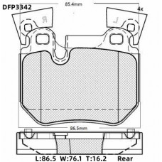 Колодки тормозные дисковые задние Double Force DFP3342 Колодки тормозные дисковые задние Double Force DFP3342