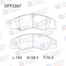 Колодки тормозные дисковые передние Double Force DFP3367 Колодки тормозные дисковые передние Double Force DFP3367