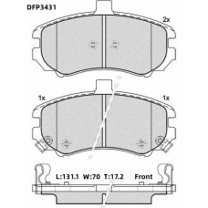 Колодки тормозные дисковые передние Double Force DFP3431
