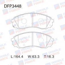 Колодки тормозные дисковые передние Double Force DFP3448 Колодки тормозные дисковые передние Double Force DFP3448
