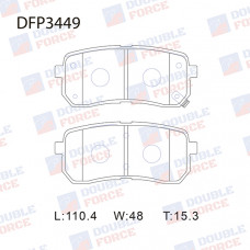 Колодки тормозные дисковые задние Double Force DFP3449