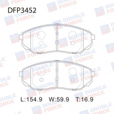Колодки тормозные дисковые передние Double Force DFP3452 Колодки тормозные дисковые передние Double Force DFP3452