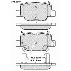 Колодки тормозные дисковые задние Double Force DFP3547