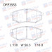 Колодки тормозные дисковые передние Double Force DFP3553