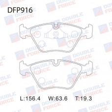Колодки тормозные дисковые передние Double Force DFP916 Колодки тормозные дисковые передние Double Force DFP916