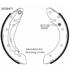 Колодки тормозные барабанные задние Double Force DFS8471 Колодки тормозные барабанные задние Double Force DFS8471