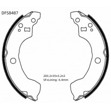 Колодки тормозные барабанные задние Double Force DFS8487 Колодки тормозные барабанные задние Double Force DFS8487