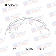 Колодки тормозные барабанные задние Double Force DFS8675