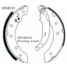 Колодки тормозные барабанные задние Double Force DFS8721