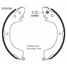 Колодки тормозные барабанные задние Double Force DFS8780