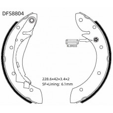 Колодки тормозные барабанные задние Double Force DFS8804