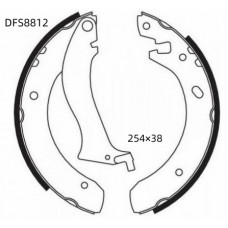 Колодки тормозные барабанные задние Double Force DFS8812