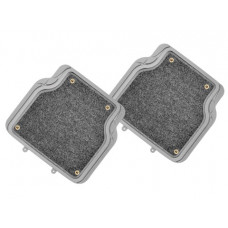 Коврики задние, ПВХ+ворс, отстегивающийся ковролин iSky BASE-2 к-т 2 шт., сер. iBS202GR