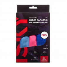 Набор салфеток из микрофибры iSky 3 вида, 30x40 см в картонной упаковке iMS3