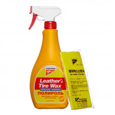 Полироль Супер блеск (кож.,рез.,пласт.) Leather & Tire Wax Super Gloss, 500мл 355029