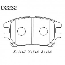 Дисковые тормозные колодки KASHIYAMA D2232