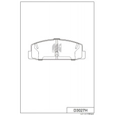 Дисковые тормозные колодки KASHIYAMA (противоскрипная пластина в компл.) D3027H
