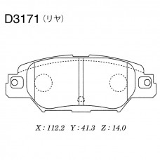 Дисковые тормозные колодки KASHIYAMA D3171