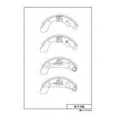 Барабанные тормозные колодки KASHIYAMA K11195