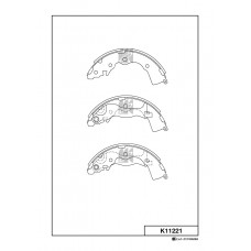 Барабанные тормозные колодки KASHIYAMA K11221
