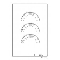 Барабанные тормозные колодки KASHIYAMA K6704