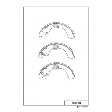 Барабанные тормозные колодки KASHIYAMA K6723