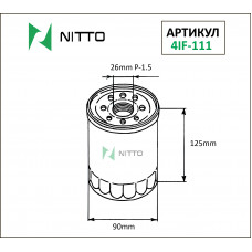Фильтр масляный Nitto 4IF111