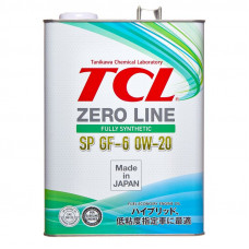 Масло моторное TCL Zero Line Fully Synth, Fuel Economy, SP, GF-6, 0W20, 4л Z0040020SP